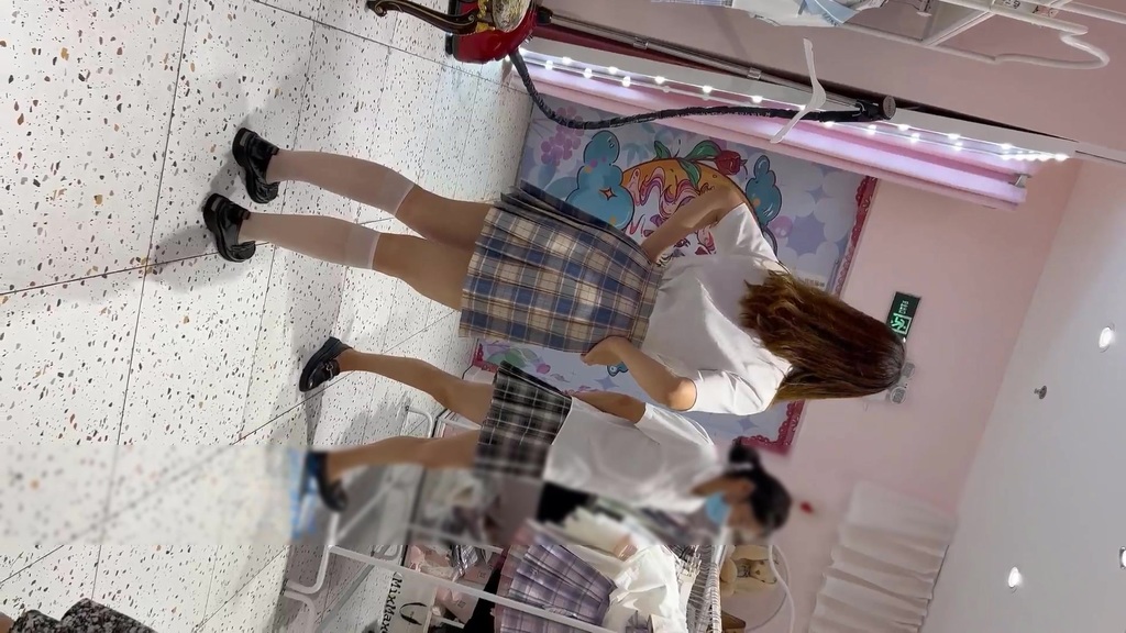 大神CD2057SR级性感高跟黑丝小姐姐可爱粉内内❤️短裙JK靓女逛街白色短丝袜淡蓝色内内可爱风 007.jpg.jpg