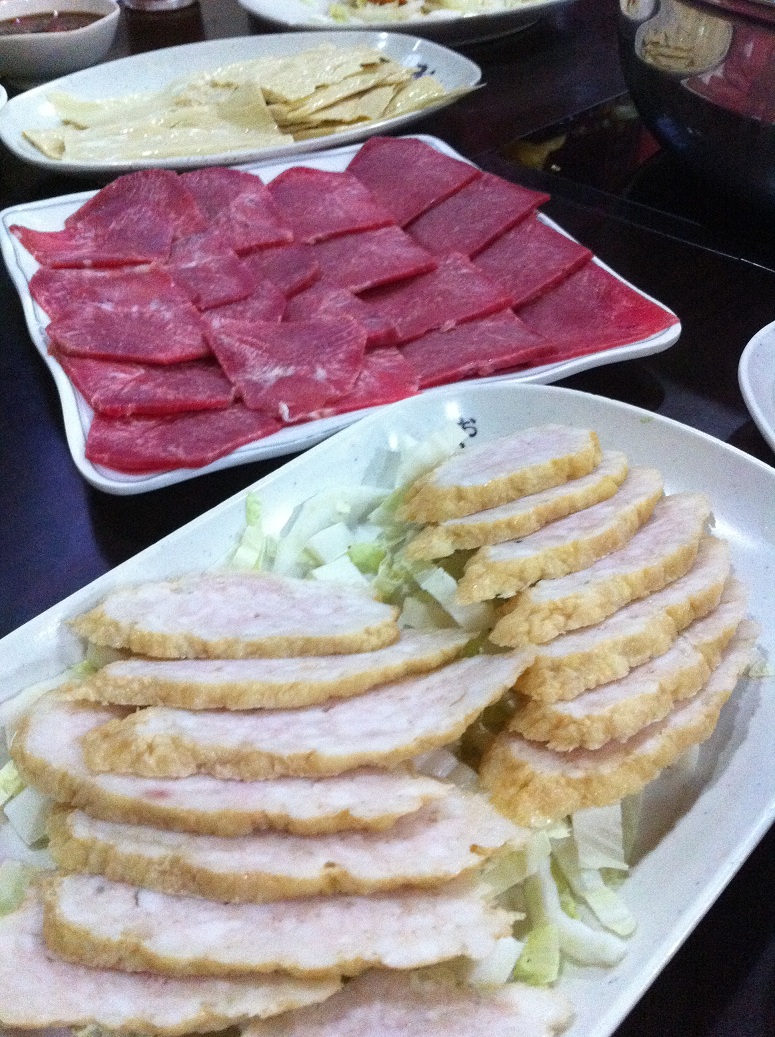 豬肉扎，牛脷心托