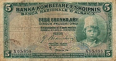 Albania 1926 5 Franka.jpg