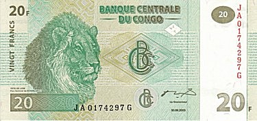 Congo Democratic Republic 2003 20 Francs.jpg