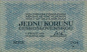 Czechoslovakia 1010 1 Koruna B.jpg