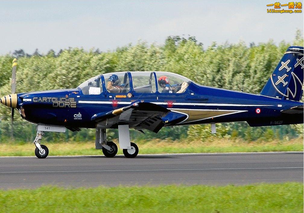 141 F-SEZF SOCATA TB 30 Epsilon Cartouche Dore French Air Force Duxford Jubilee .jpg