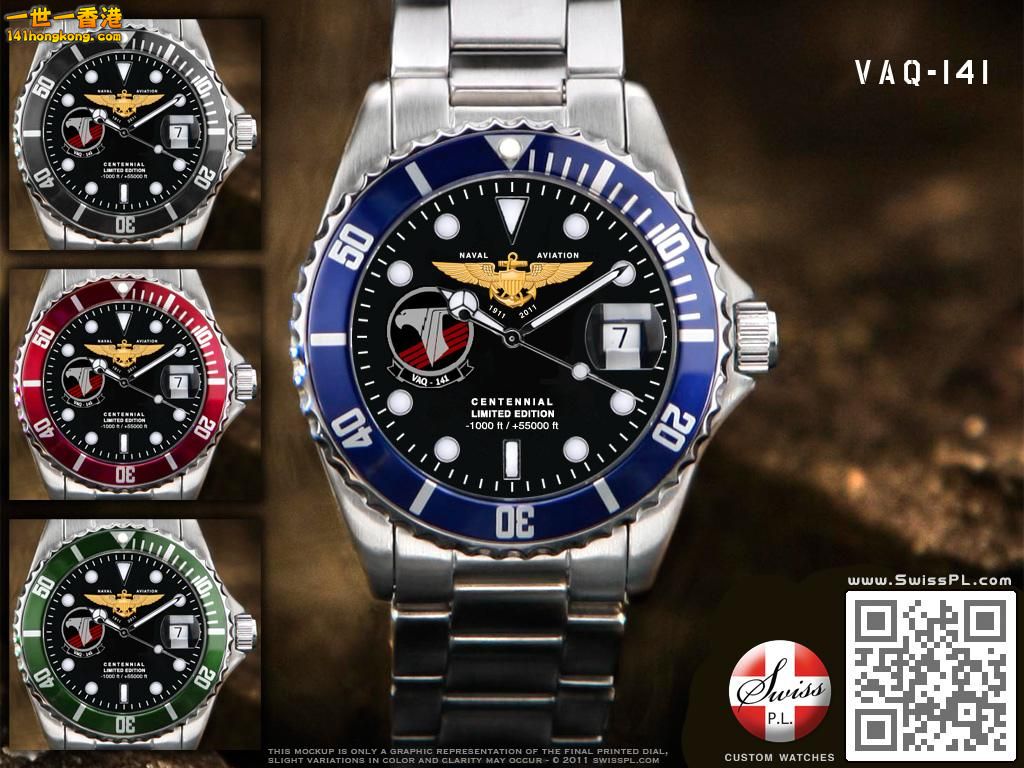 VAQ-141 Shadowhawks (EA-6B Prowler, CVN-71 USS Theodore Roosevelt) custom Swiss watch.jpg