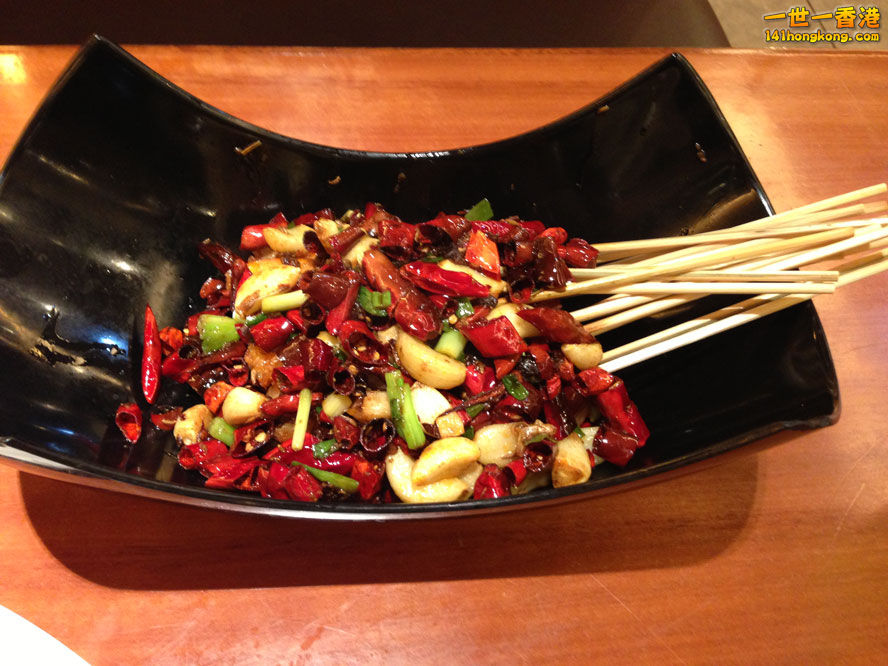 香辣串蝦實物照