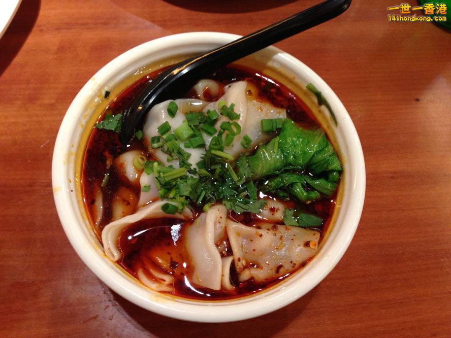 酸辣抄手實物照