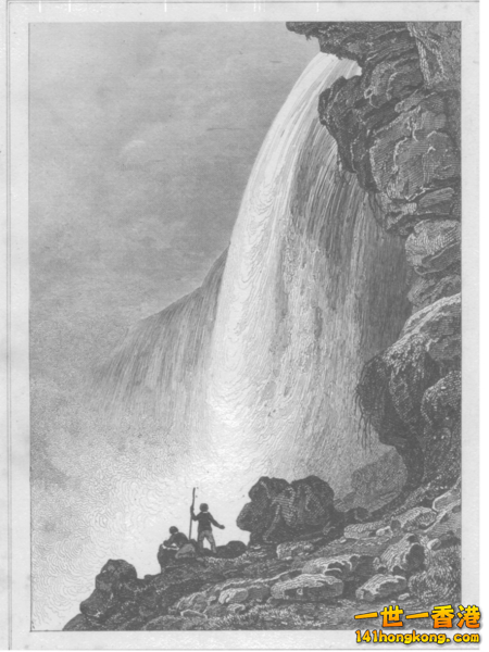 1837 woodcut of Falls, from États Unis d\'Amérique by Roux de Rochelle..png