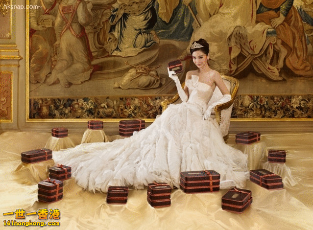 Angelababy著幾十磅長裙 扮公主4.jpg