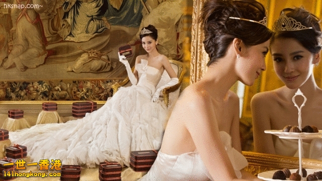 Angelababy著幾十磅長裙 扮公主1.jpg