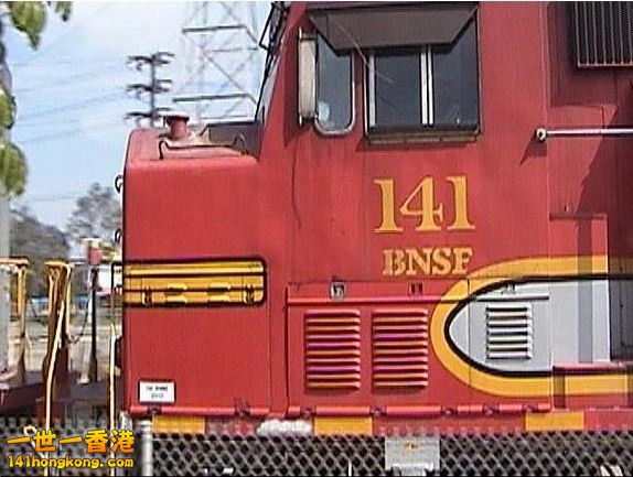 BNSF Lead, Road Switcher, Locomotive No. 141 Northbound from L.A. Harbor to El Segundo.jpg