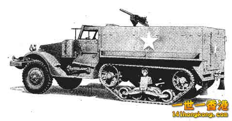 裝著.30 (7.62 mm) Browning M1919機槍的M3半履帶車.jpg