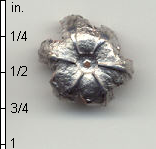 擴張後的124格令9 × 19毫米異質空尖彈彈頭。.png