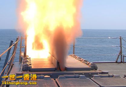 圖為KDX-2飛彈驅逐艦王建號（DDG-978）的KVLS垂直發射器發射的畫面.jpg
