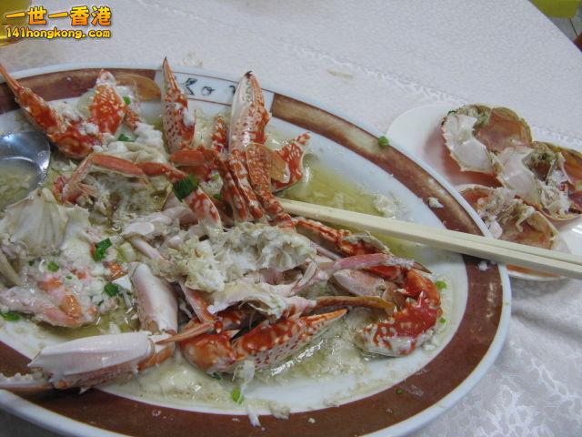 蛋白花鵰蒸蟹－３