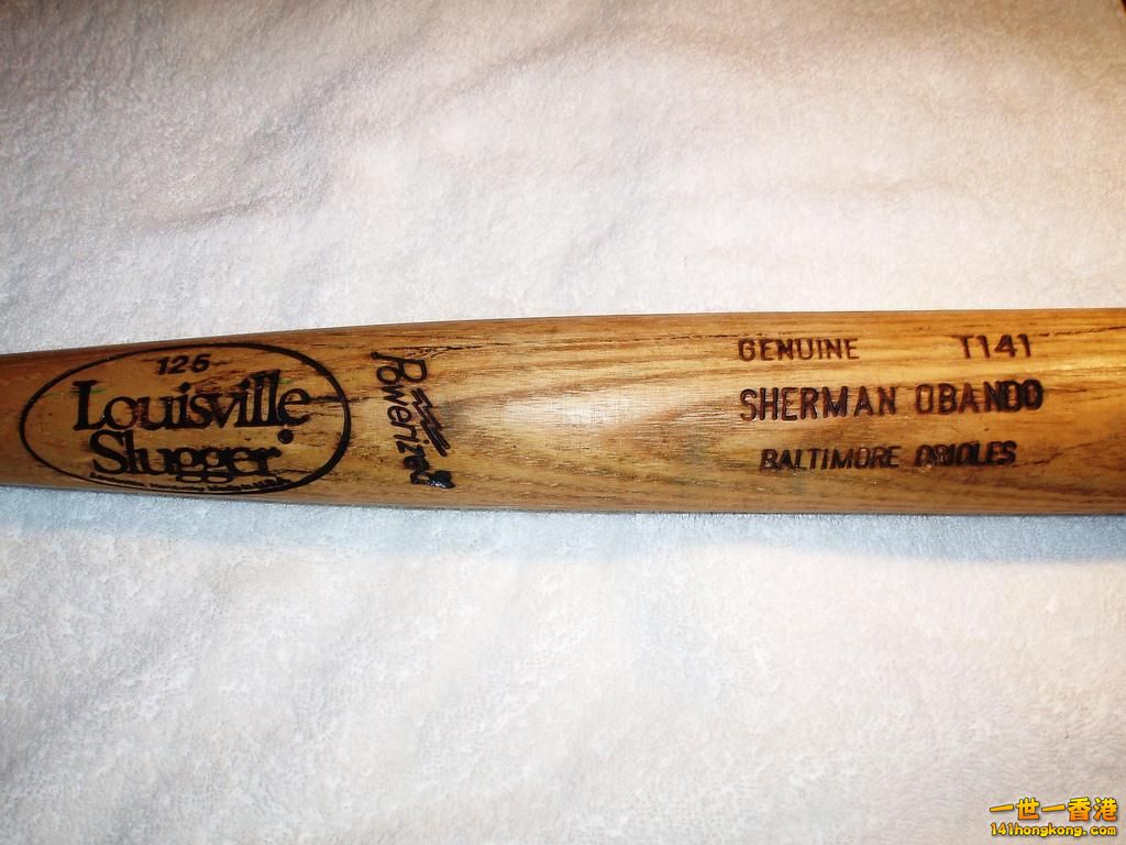 Orioles game used bat - Sherman Obando, LS T141 1a.jpg
