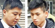 學生何柏熙（17歲，右圖）涉嫌於11月28日在已被清場的旺角佔領區襲擊警員劉錦榮（左圖），昨否認一項襲警罪受審。劉在庭上被辯方質疑他對遇襲經過的描述前後不一。（黃建邦攝）