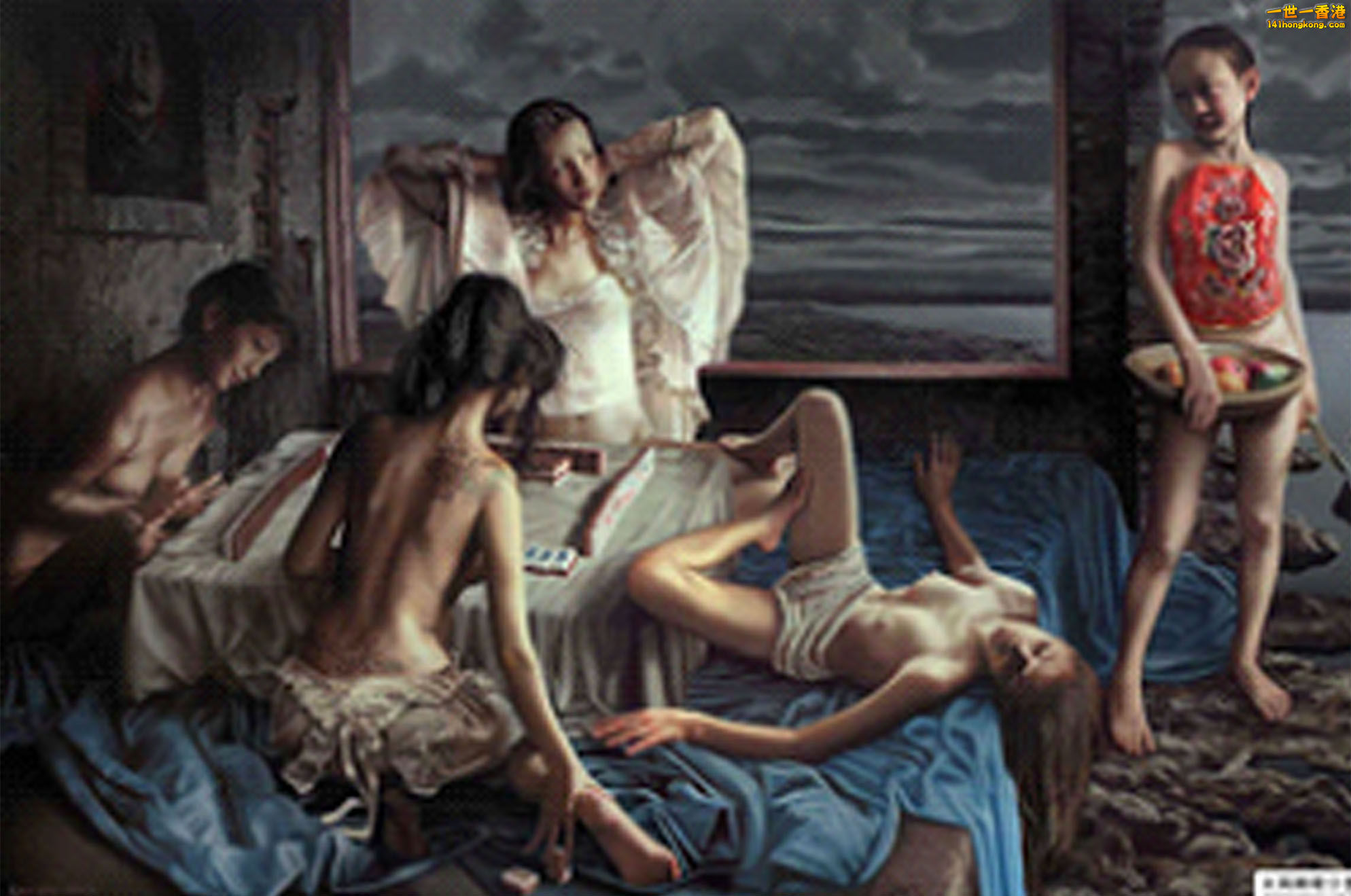油畫《搓麻將的女人》-3.jpg