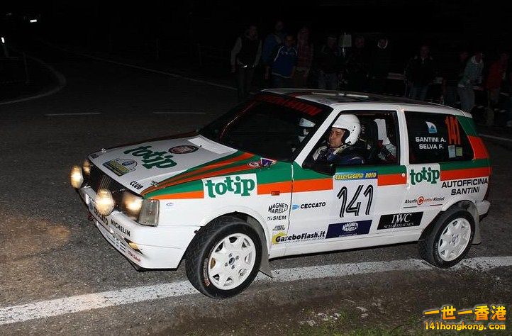 #141 Santini A. e Selva F. - Fiat Uno Turbo 1989  Rally Legend 2010.jpg