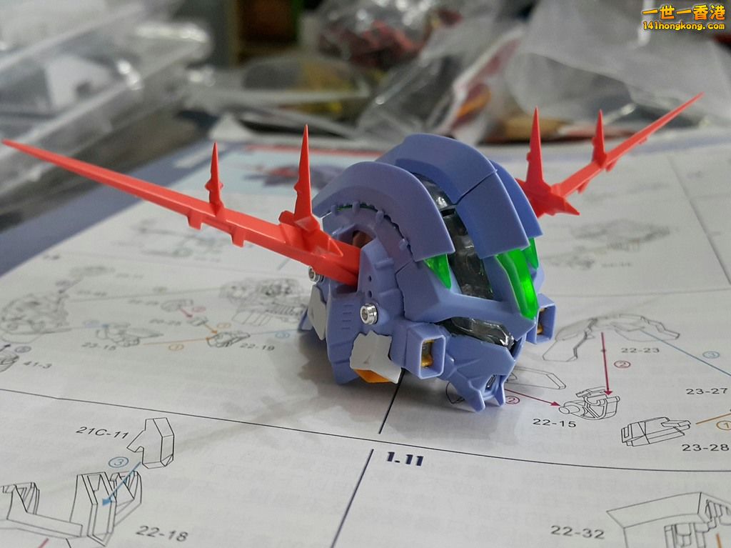 頭部完成，頭部所有配件加埋一共67件配件