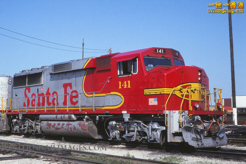 ATSF 93 - July 18 1992 - GP60M no 141 @ Chicago Ill - by L Coone-L.jpg