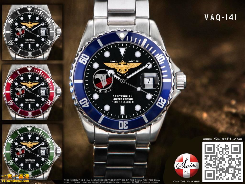 VAQ-141 Shadowhawks (EA-6B Prowler, CVN-71 USS Theodore Roosevelt) custom Swiss watch.jpg