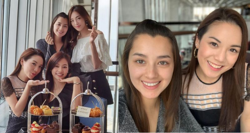 謝嘉怡和陳楨怡、郭柏妍和鄺美璇到酒店食tea.jpg