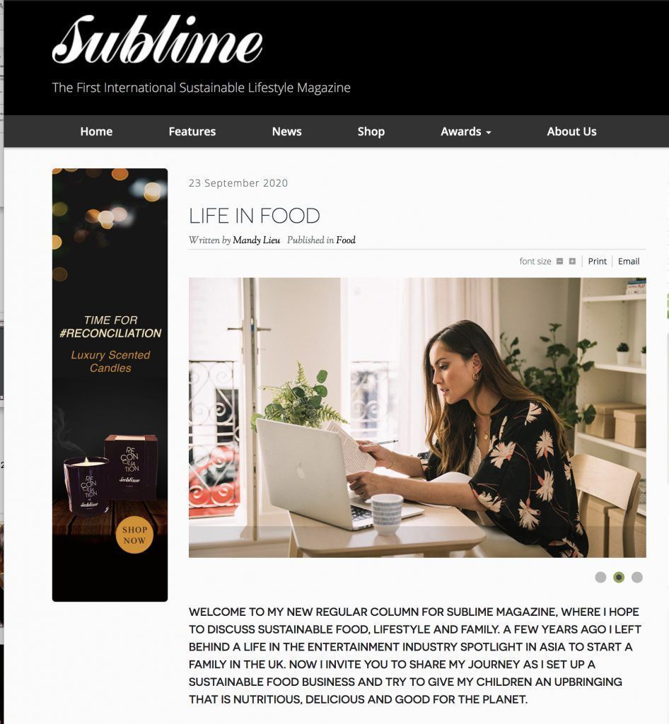 Mandy Lieu在英國雜誌「Sublime」 撰寫文章，介紹當地的可持續飲食文化。.jpg.jpg