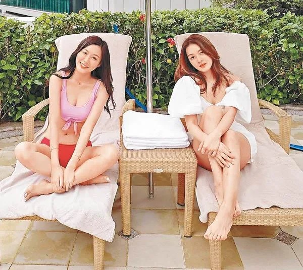 Eunice（左）與Karlie的嫩膚白到發光！.jpg