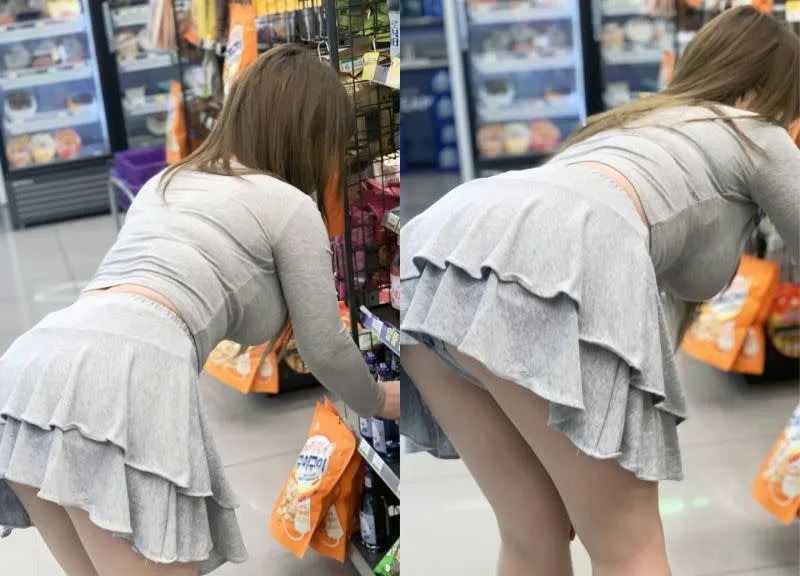 3 從後方角度來看，口罩妹彎腰時，也隱約讓內褲走光露出。.jpg