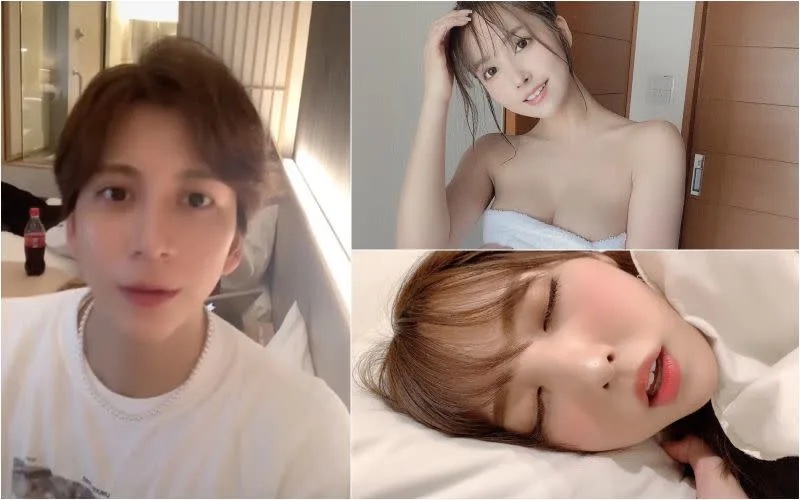 3 三上悠亞（右）的補眠醜態，經常被經紀人出賣。（圖／三上悠亞Twitter）.jpg.jpg