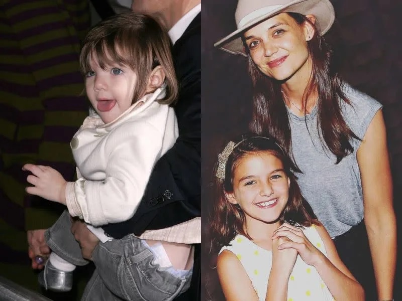 2 舒莉美貌遺傳媽媽凱蒂荷姆斯（右圖右）。（圖／翻攝推特）.jpg