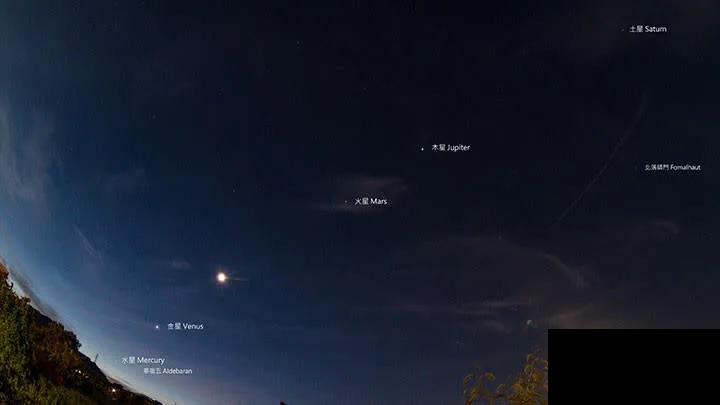 「五星匯聚」已在今日凌晨4時30分開始。fb「Matthew Chin Photography」圖片.jpg.jpg