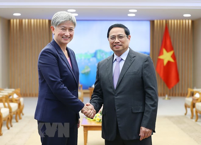 越南政府總理 范明正 會見 外長  黃英賢.jpg