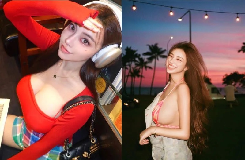 1 「世新女神」黃琳昨（23）日在IG發出自己穿著「透明比基尼」在泳池旁邊喝奶茶邊秀好身材的影片，讓網友全暈了。.jpg.jpg