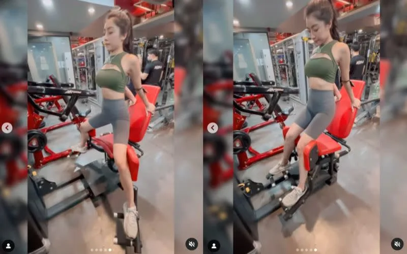 4 ▲蘿拉整個人在器材上，雙手撐在後方，小腿則卡在器材上不斷開合。.png.png