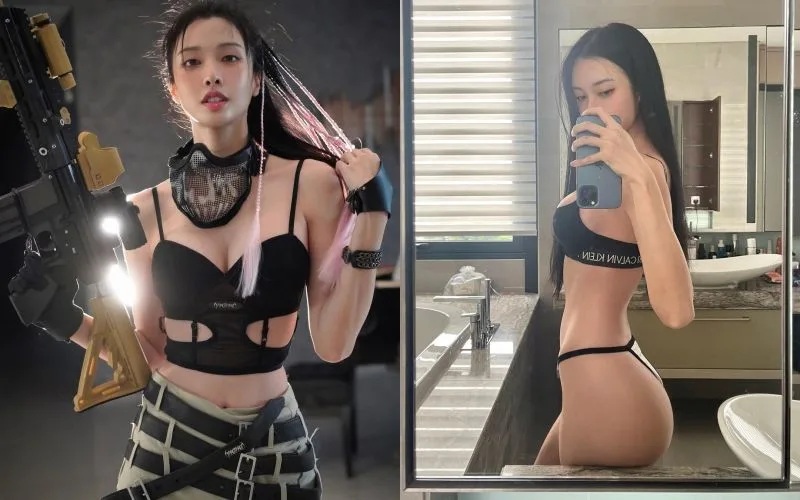 1 李元玲側身露出螞蟻腰，馬甲線相當明顯。.jpg