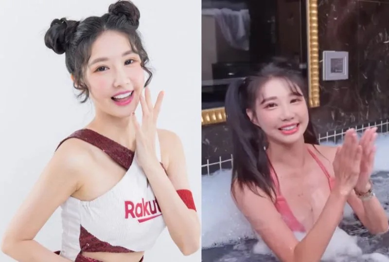 1 ▲筠熹比基尼意外被琳妲扯掉，「走光畫面」流出，也讓現場所有工作人員全嚇壞。（圖／翻攝自筠熹臉書、琳妲是0蛋YouTube）.jpg.jpg