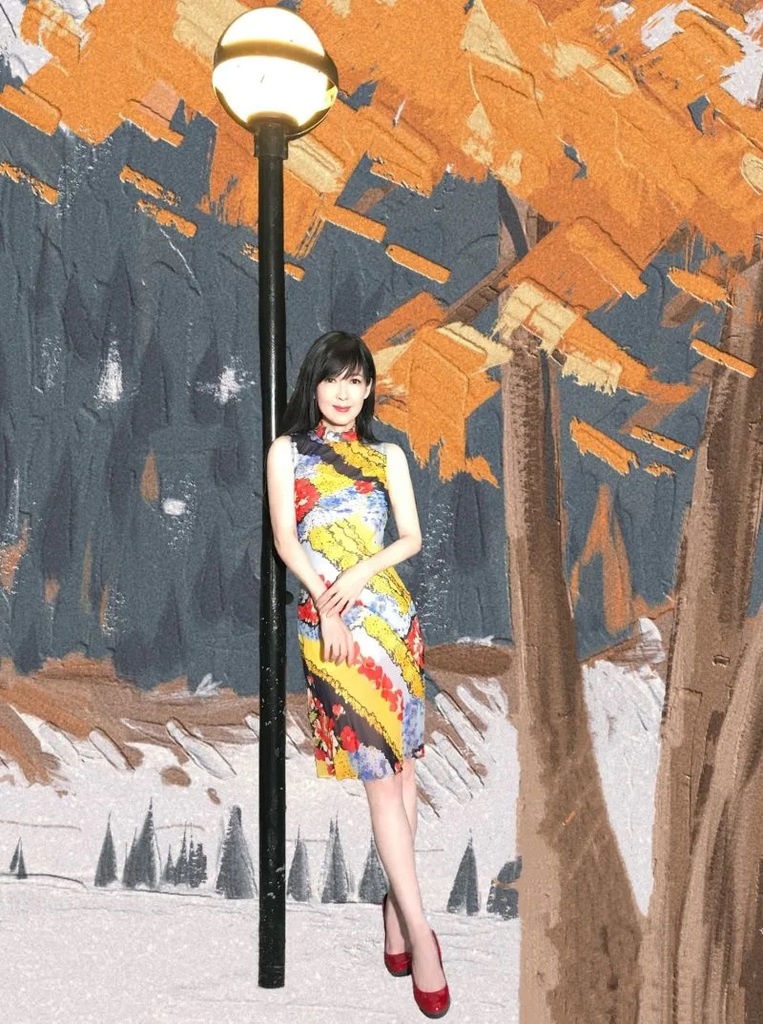 2 周慧敏曬出旗袍全身照。.jpg