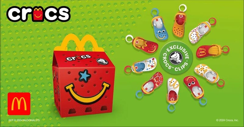 1 麥當勞首次聯乘Crocs推開心樂園餐鎖匙扣玩具！迷你鞋盒包裝 附送Jibbitz鞋飾貼紙 巨.jpg