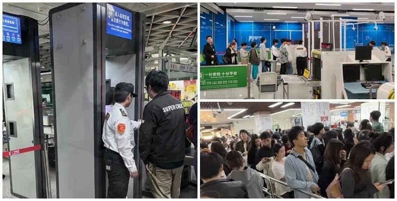 1   廣州地鐵周日起突然提升安檢，嚴格程度被指如同機場登機，多個車站因而大排長龍，.jpg