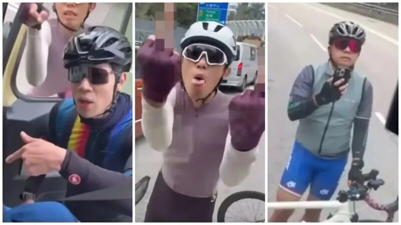 單車友舌戰小巴司機 警：初步不涉警員 循不小心騎踏單車跟進.jpg