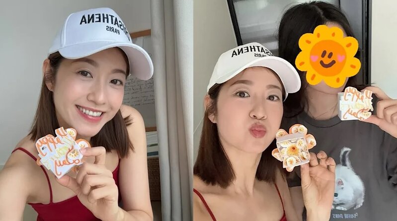 1 陳自瑤在母親天當天曬出13歲女兒所送的手作小禮物，更激罕上載母女合照。.jpg