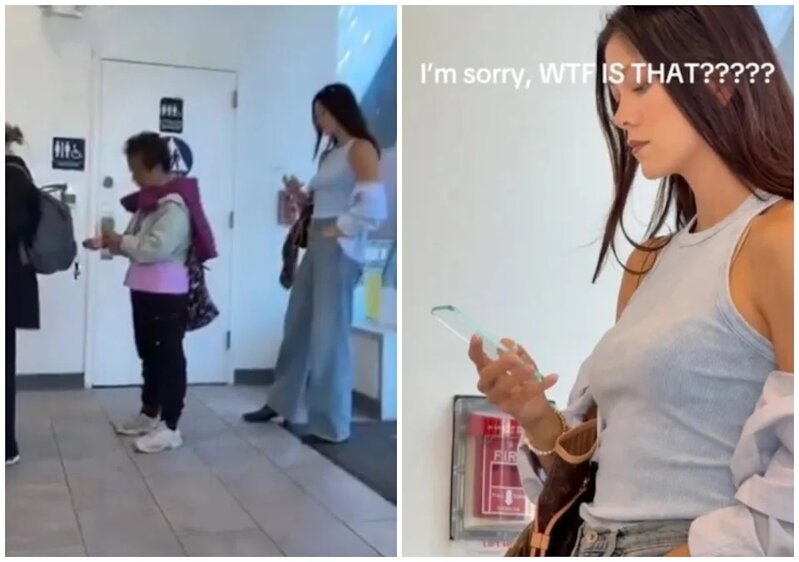 女子低頭狂滑透明手機爆紅 本尊解釋：戒手機成癮.jpg