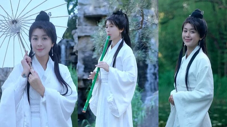 2 唐寧還原《大唐雙龍傳》的師妃暄造型，網民大讚驚艷。（小紅書@唐寧&思遠閨蜜會）.jpg