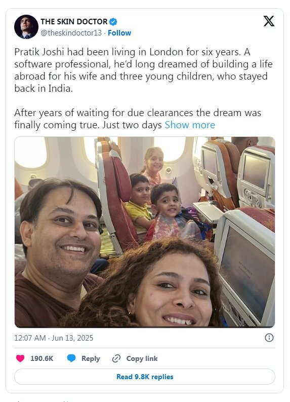 一張機上自拍成永別照！印度醫師全家5口罹難 飛往夢想的航班成悲劇.jpg