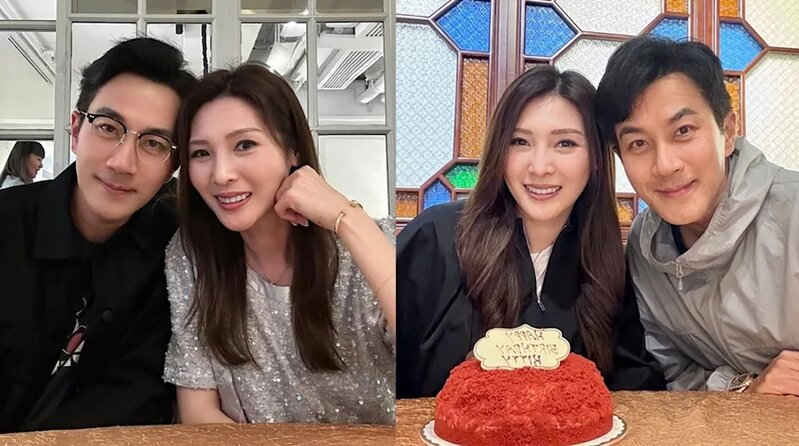 2 劉愷威連續兩年出席鍾潔怡的生日會，圖左是去年合照，圖右是今年合照。.jpg