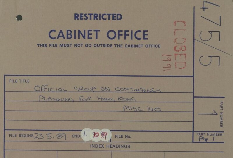 1  已經解密的檔案在開首就明確表示，文件當時只供內閣辦公室（Cabinet Office）查閱。.jpg