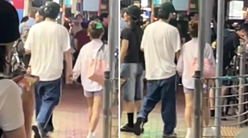 2 網民認為羅毓儀與林俊其在旺角鬧市公開拖手，很難相信兩人並非情侶。.jpg