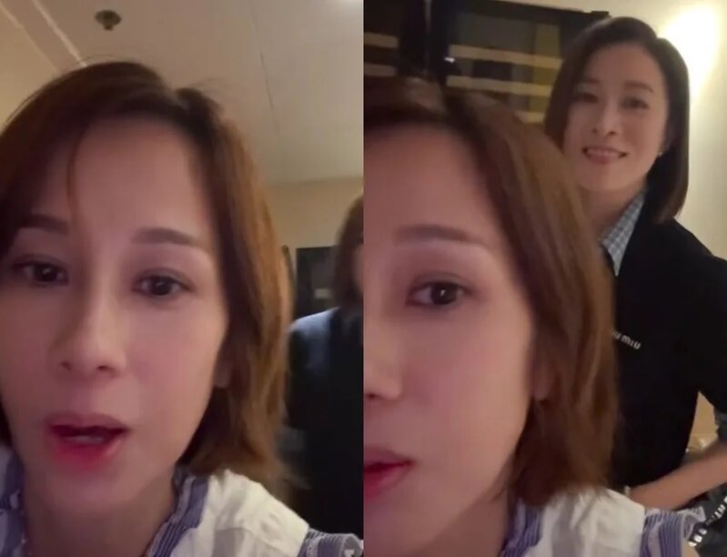 3 蛋糕大戰期間，文頌嫻與佘詩曼則躲到另一房間。（Threads@Annie Man 文頌嫻）.jpg