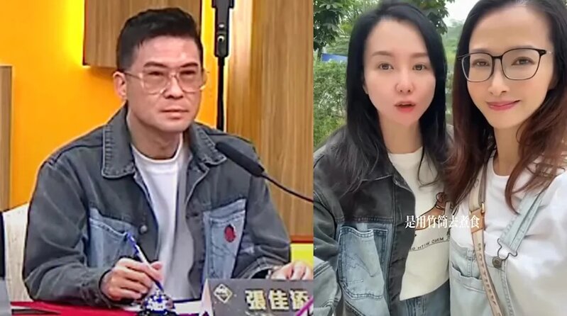 3 張佳添曾穿着深淺拼布牛仔褸出席《中年好聲音4》活動，而甄采浠亦穿同款褸拍片。.jpg