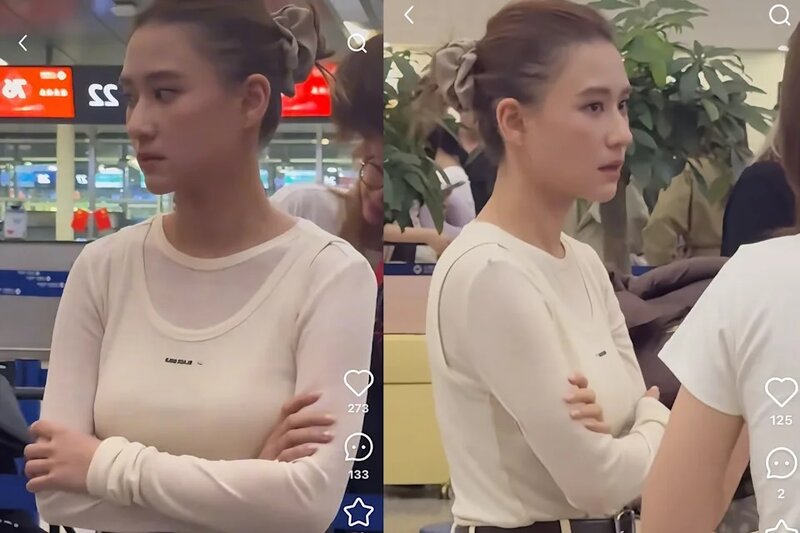 1  何超蓮屢被傳婚變 現身機場黑面被拍（小紅書截圖）.jpg